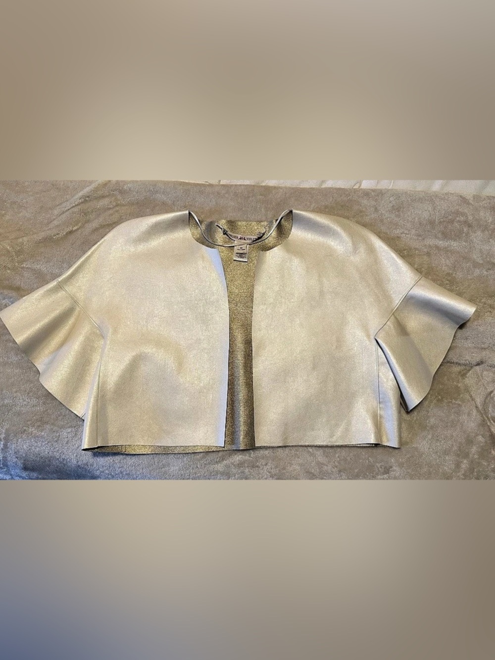 Chelsea & Violet Faux Leather Cropped Jacket Size Medium Like New